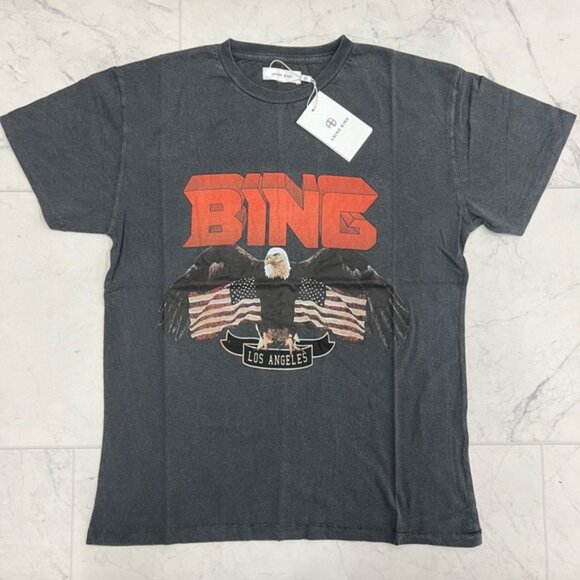 (AB-1) Anine Bing Vintage Eagle Tee - Picture 2 of 4